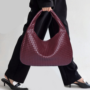 Bolsa feminina Giovanna – Maxi Shoulder Trançada Estilo Italiano