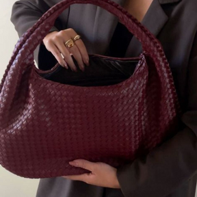 Bolsa feminina Giovanna – Maxi Shoulder Trançada Estilo Italiano